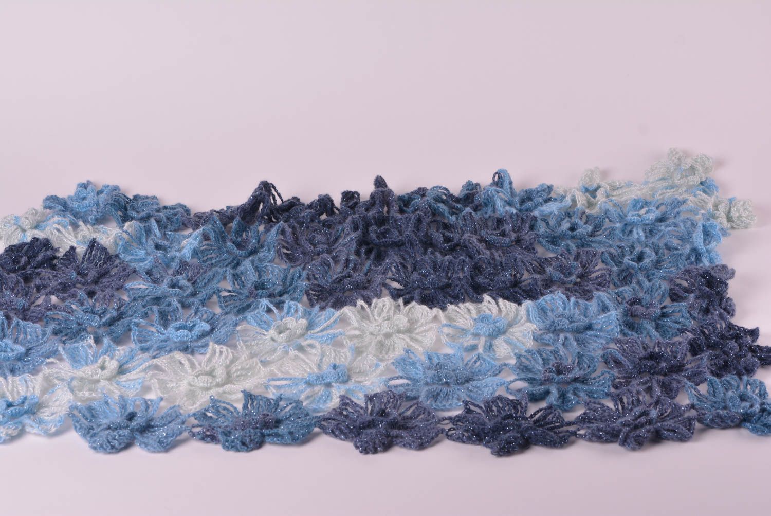 Beautiful handmade crochet shawl warm crochet scarf cool accessories for girls photo 3