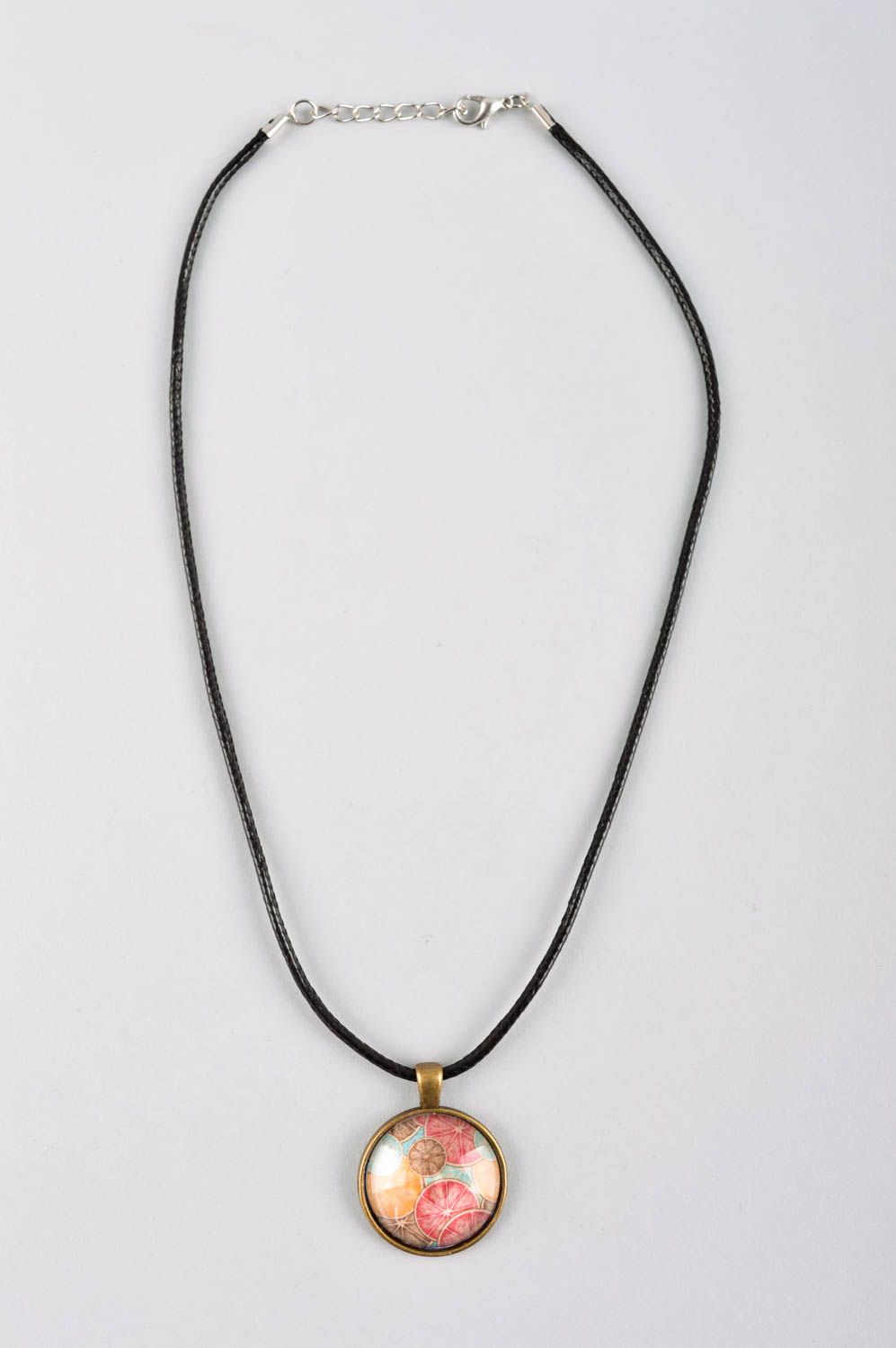 Handmade designer pendant everyday jewelry pendant with print stylish pendant photo 2