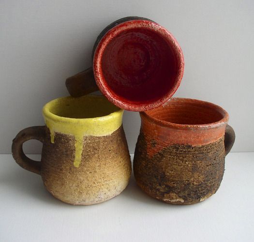 Large glazed clay mug 0.3 l photo 1