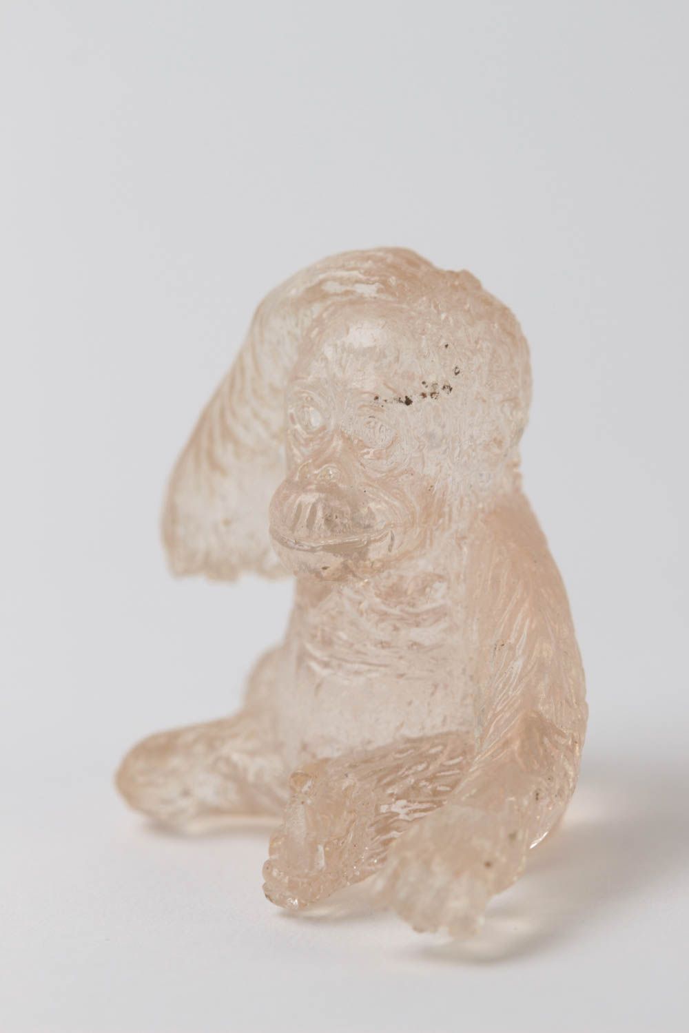 Прозрачная статуэтка из полимерной смолы миниатюрная настольный декор обезьянка фото 2