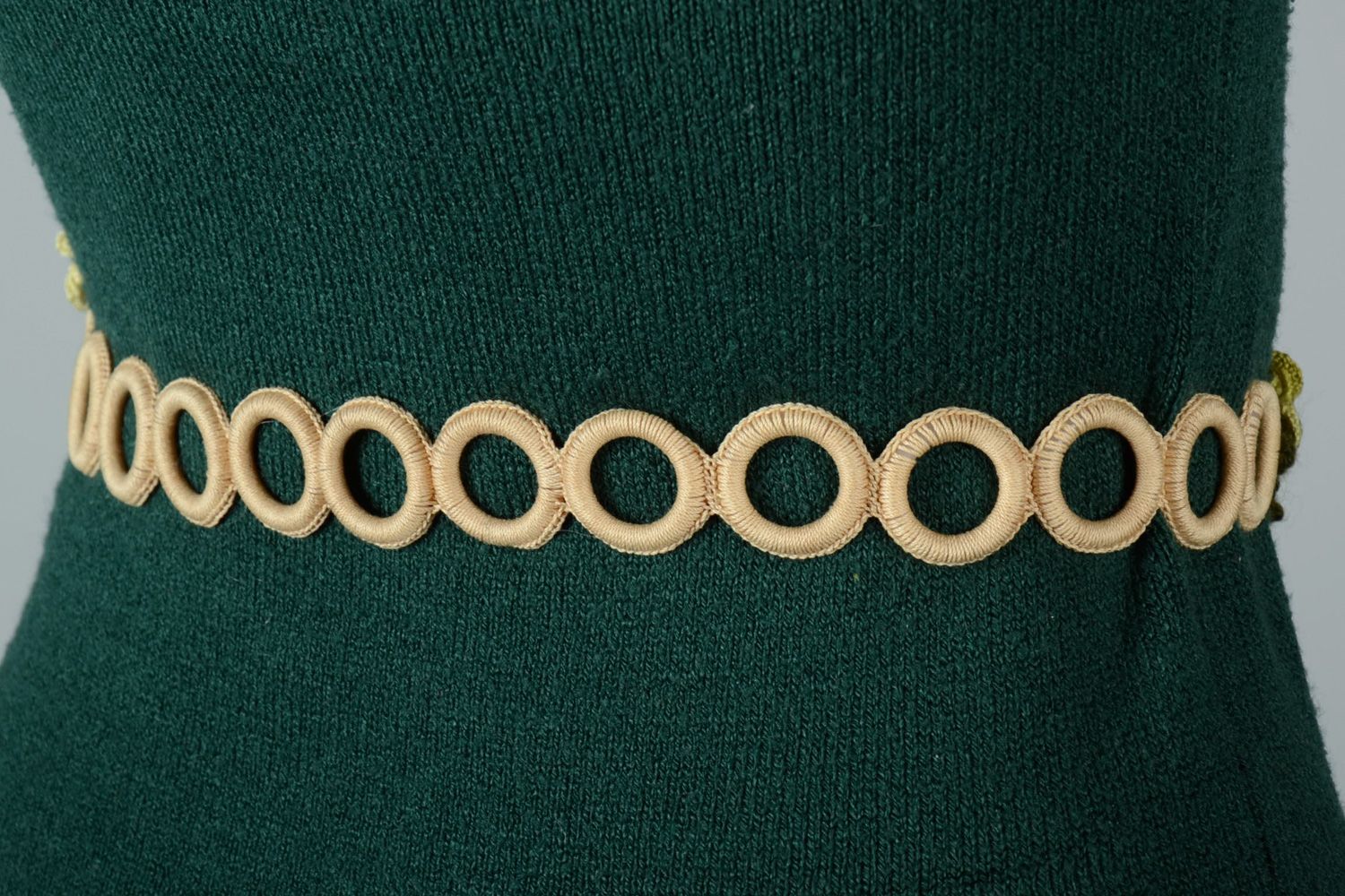 Handmade crochet flower belt for dress photo 2