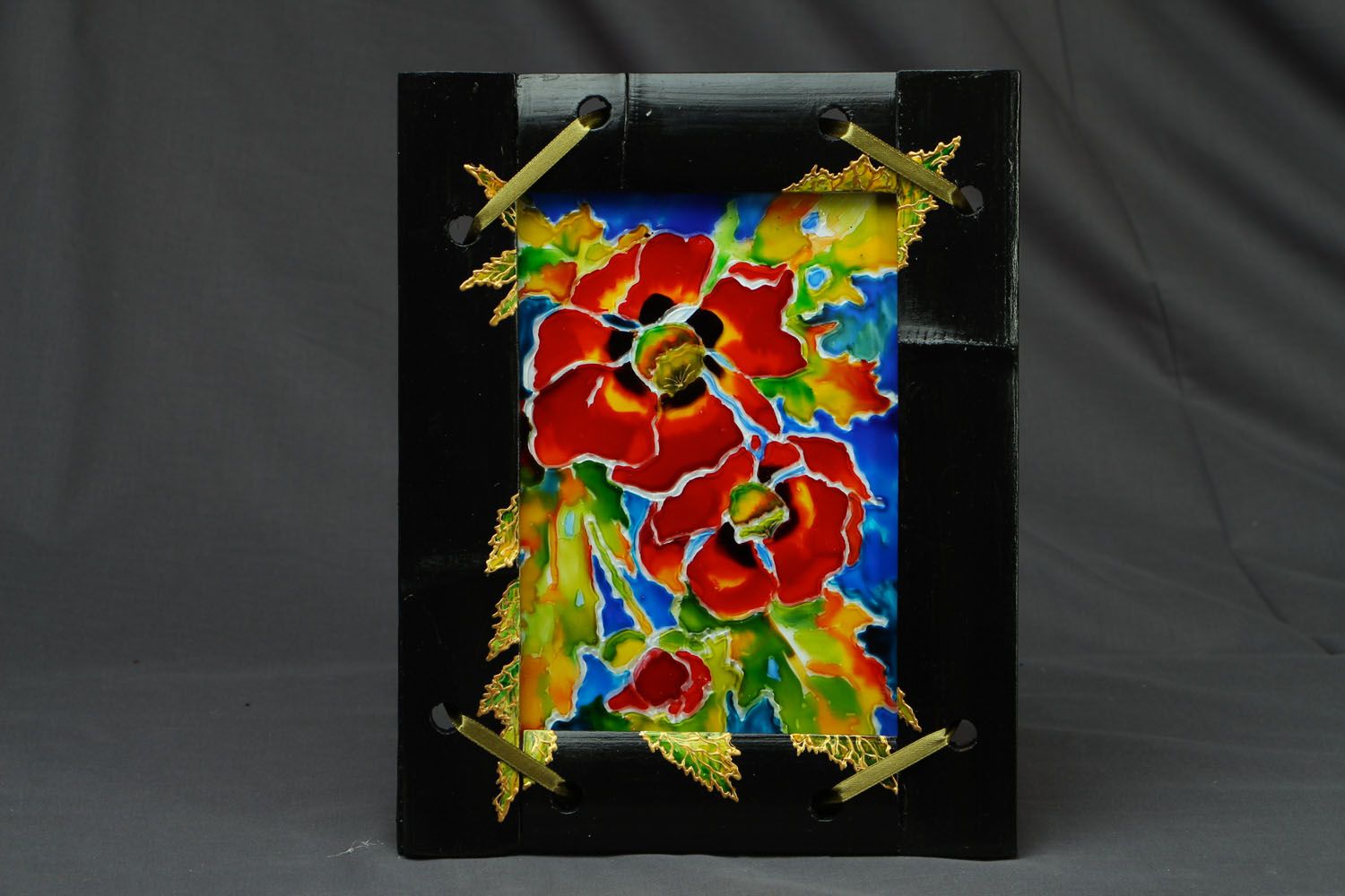 Glass painting Poppies photo 1