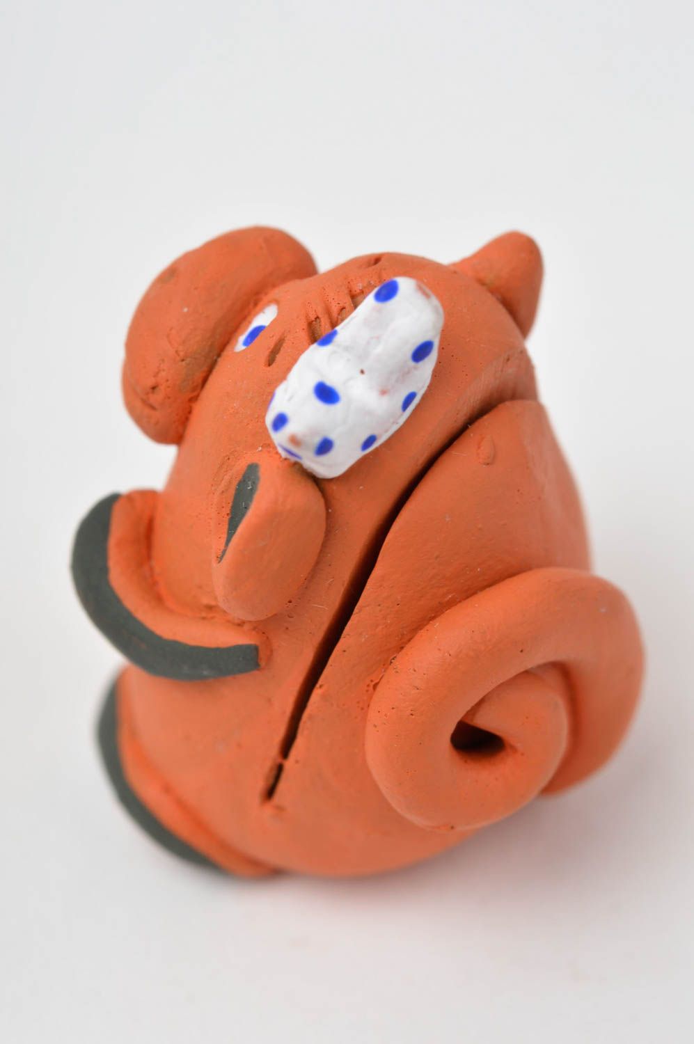 Визитница ручной работы Рыжая обезьяна настольная подставка керамический декор фото 4