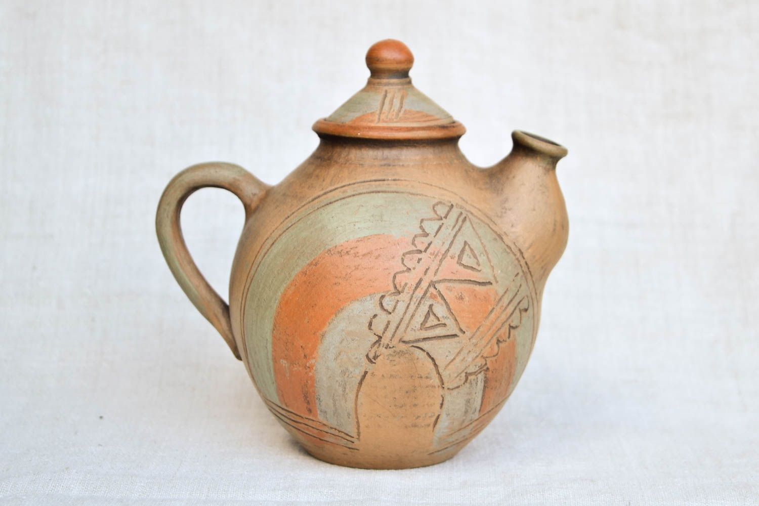 Handmade ceramic teapot clay teapot eco friendly tableware kitchen pottery photo 4