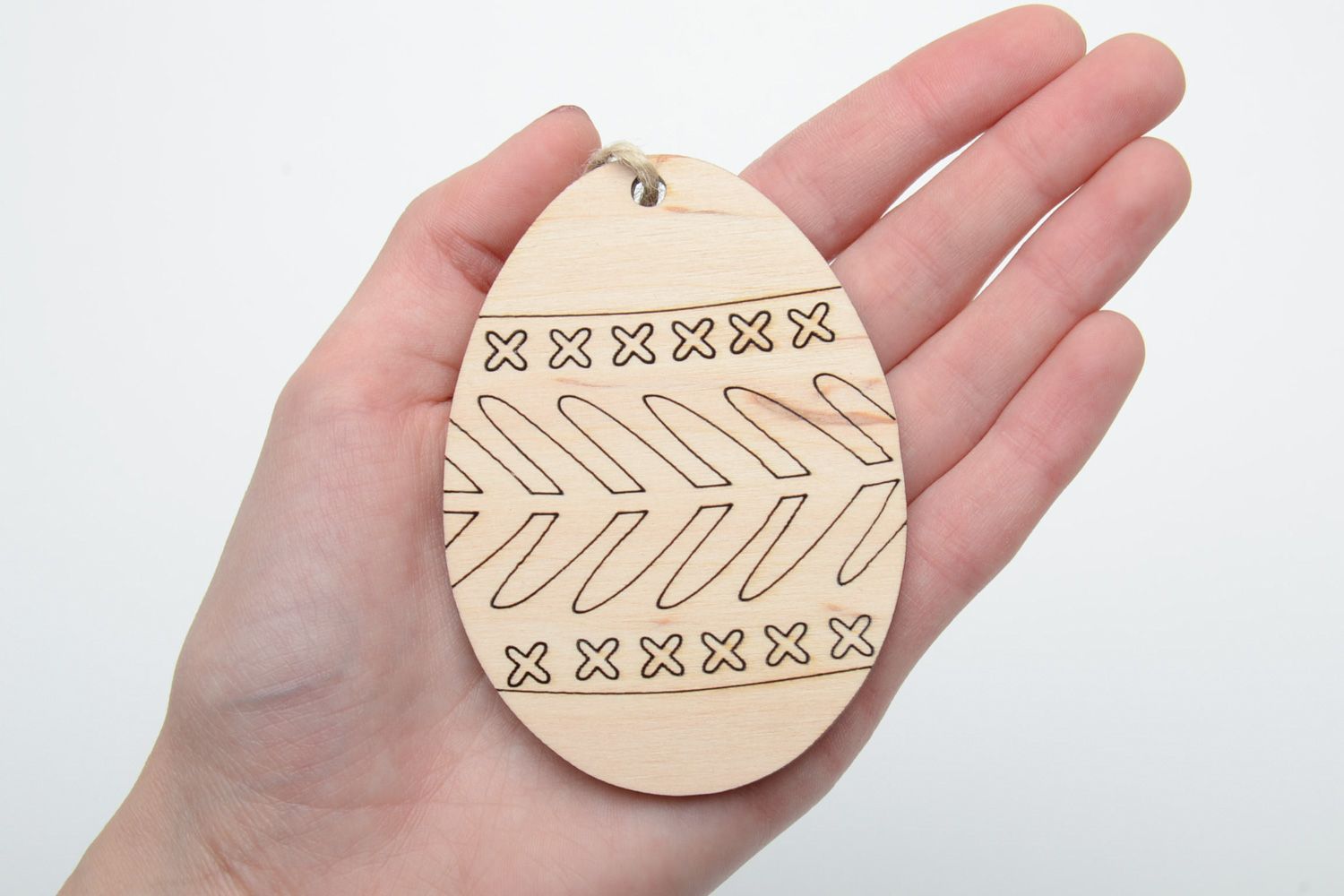 Homemade plywood blank pendant egg for painting photo 5