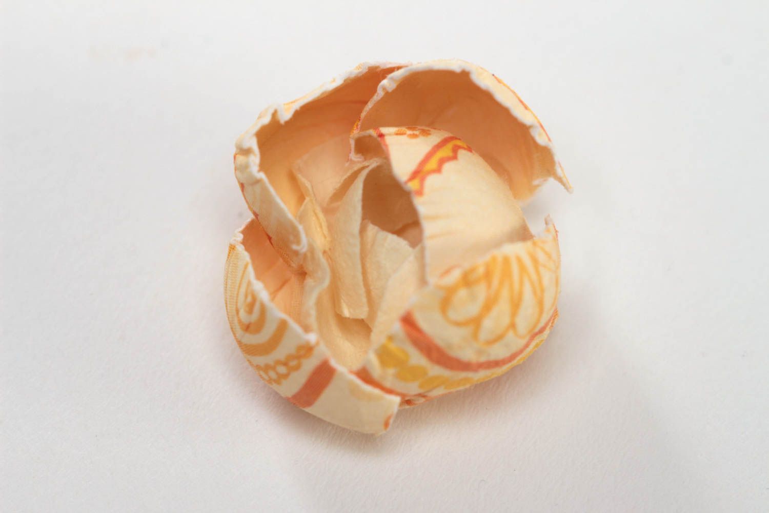 Fleur pour scrapbooking orange clair en papier peinte d'aquarelle faite main photo 2