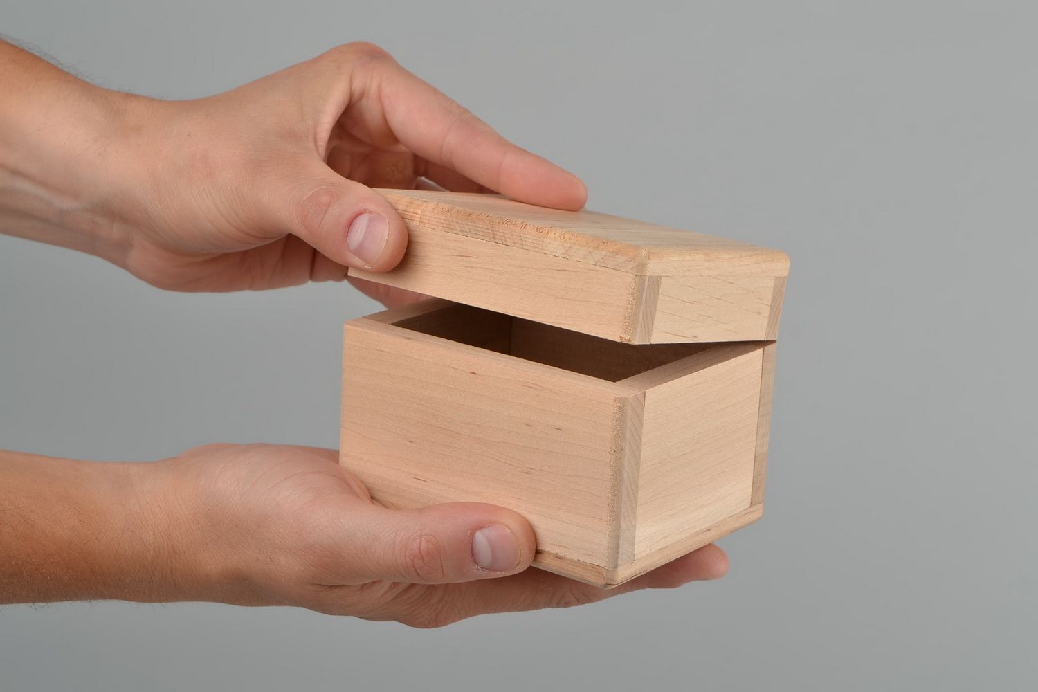 DIY small handmade wooden blank jewelry box eco friendly art supplies photo 2