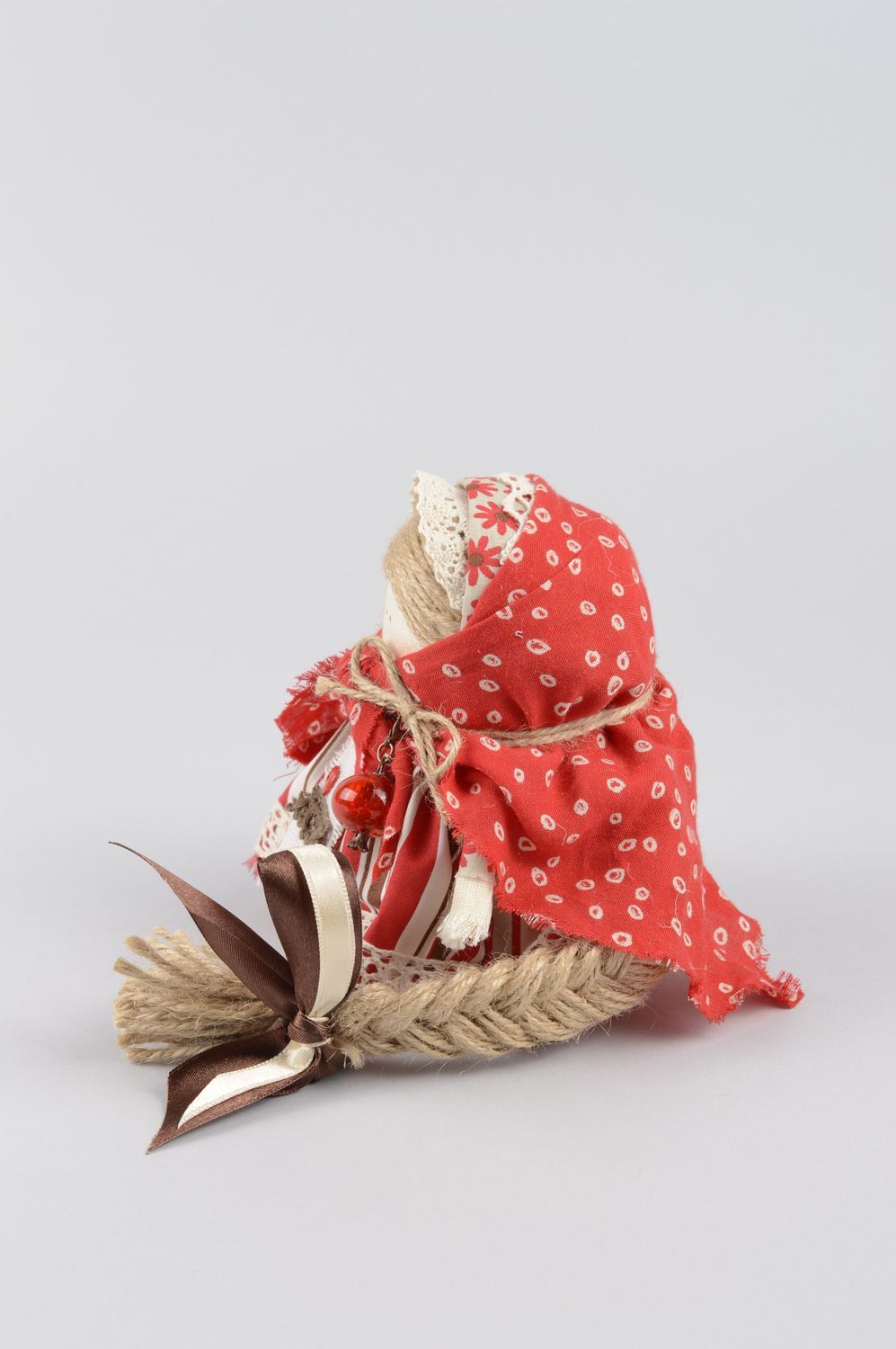 Muñeca de trapo artesanal con pañuelo decoración de hogar regalo original foto 2
