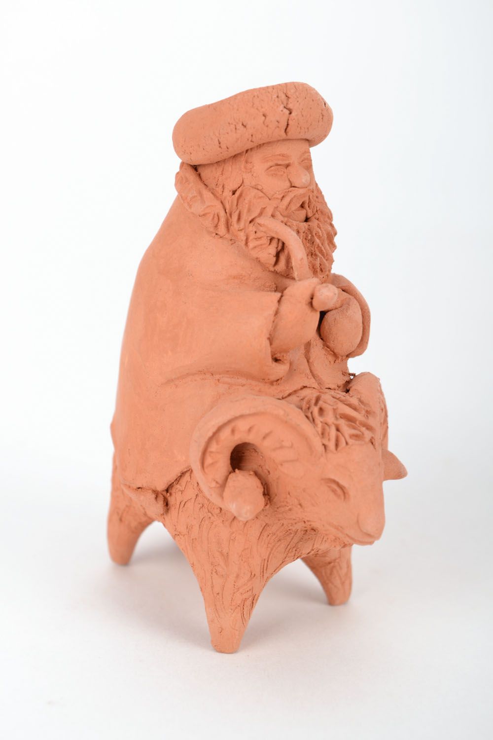 Statuetta in argilla fatta a mano figurina decorativa in ceramica da casa
 foto 4