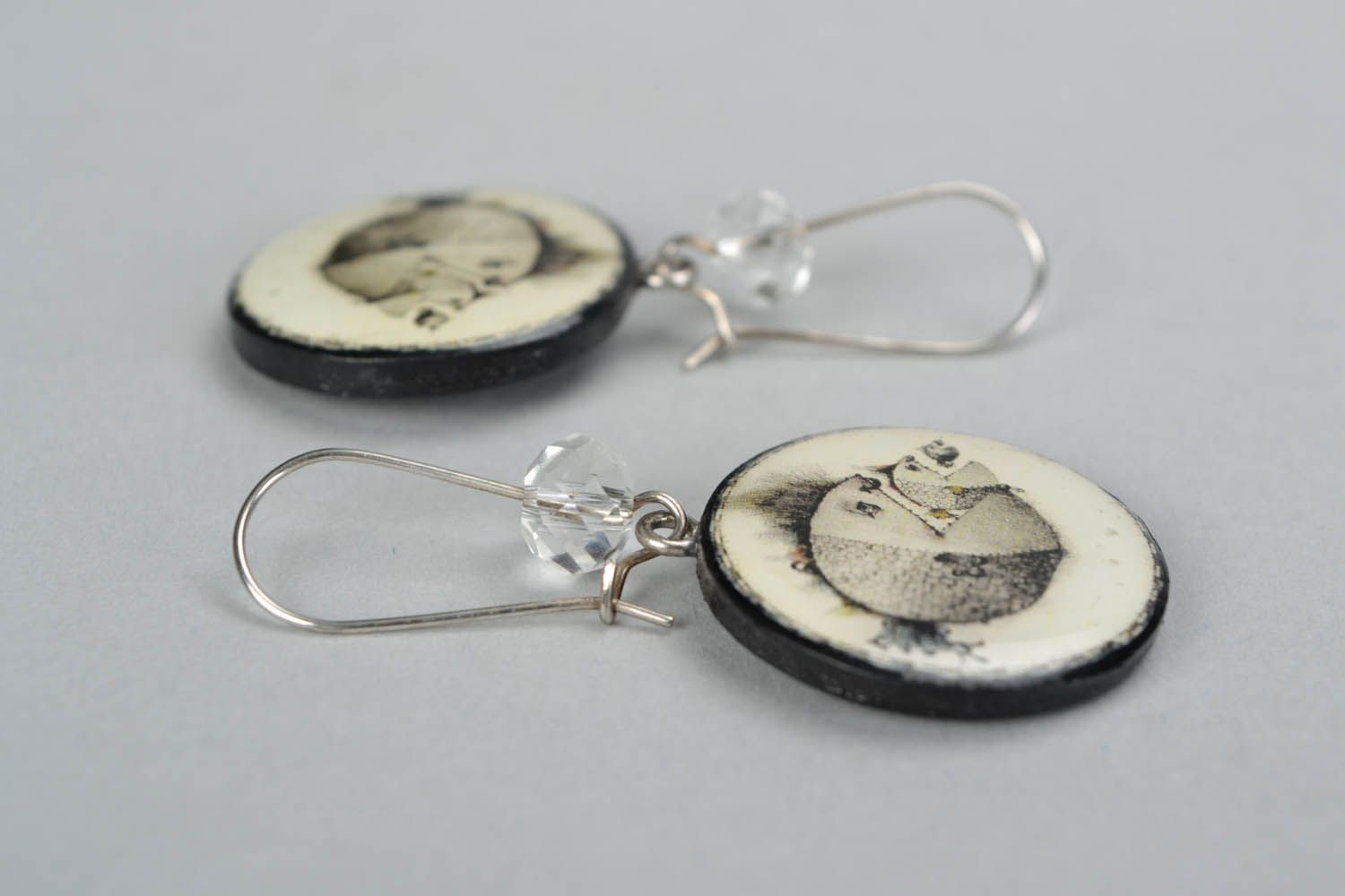 Earrings made ​​of polymer clay Good Fish photo 1