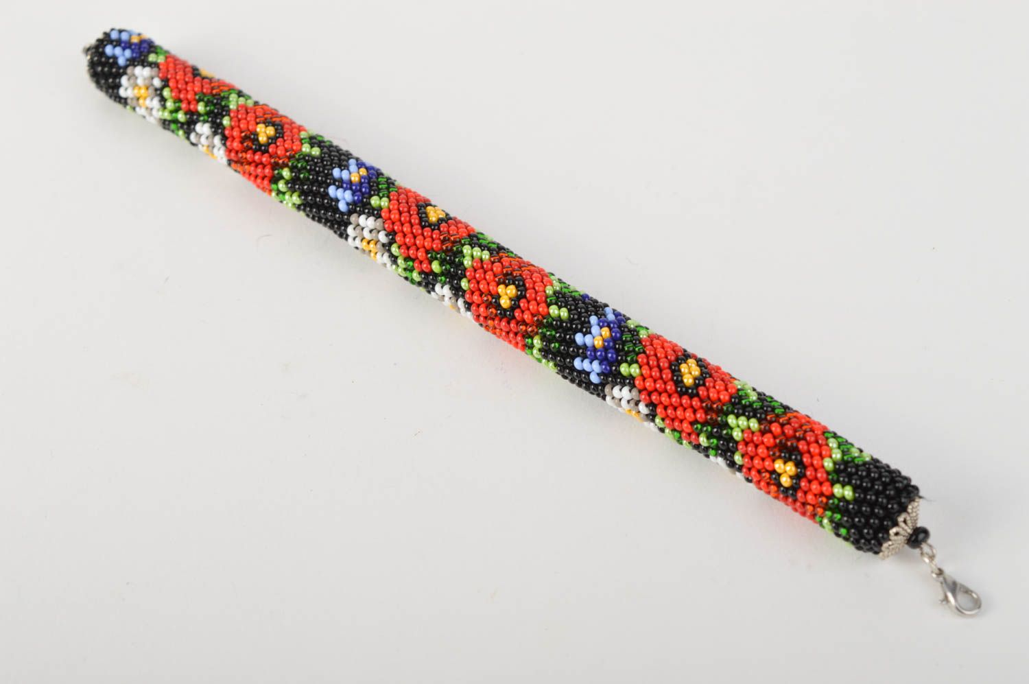Handmade beaded accessory flowers fashion designer beaded cord bracelet  photo 4