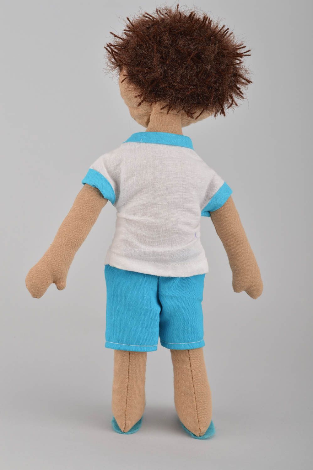 Unusual designer stylish cute handmade soft toy boy doll for home decor photo 5