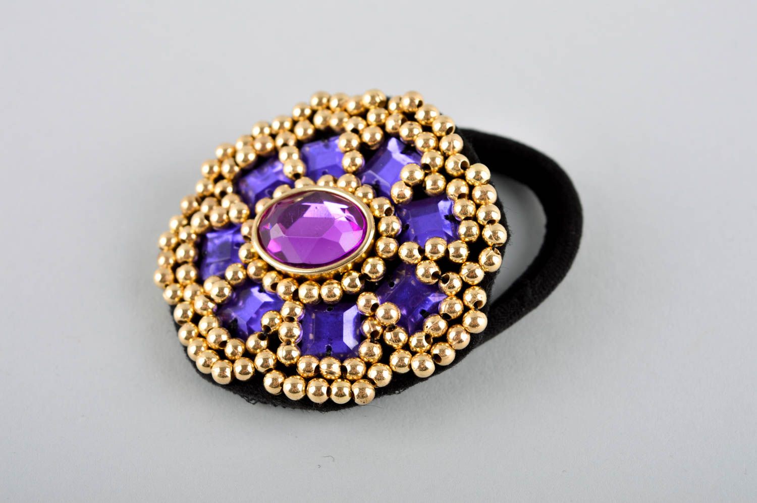 Handmade beaded scrunchy metal jewelry metal accessories fashion jewelry photo 2