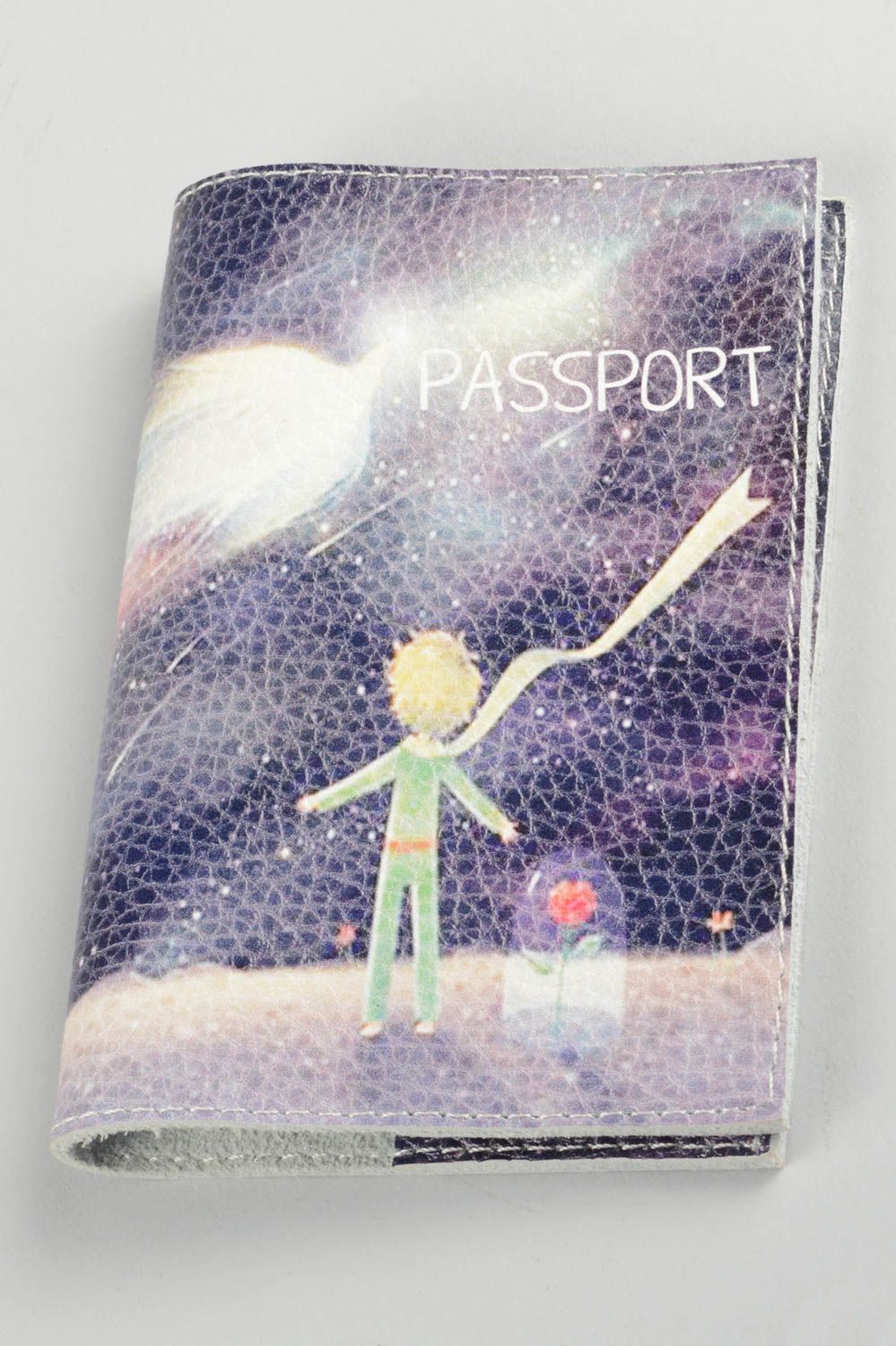 Handmade designer passport cover unusual leather accessory documents cover photo 5