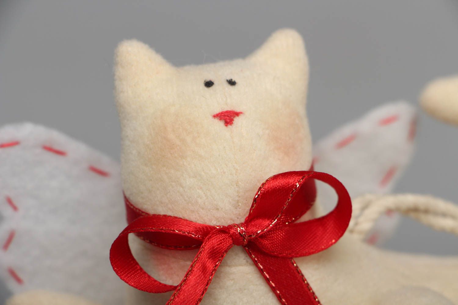 Soft felt toy Angel Cat photo 1