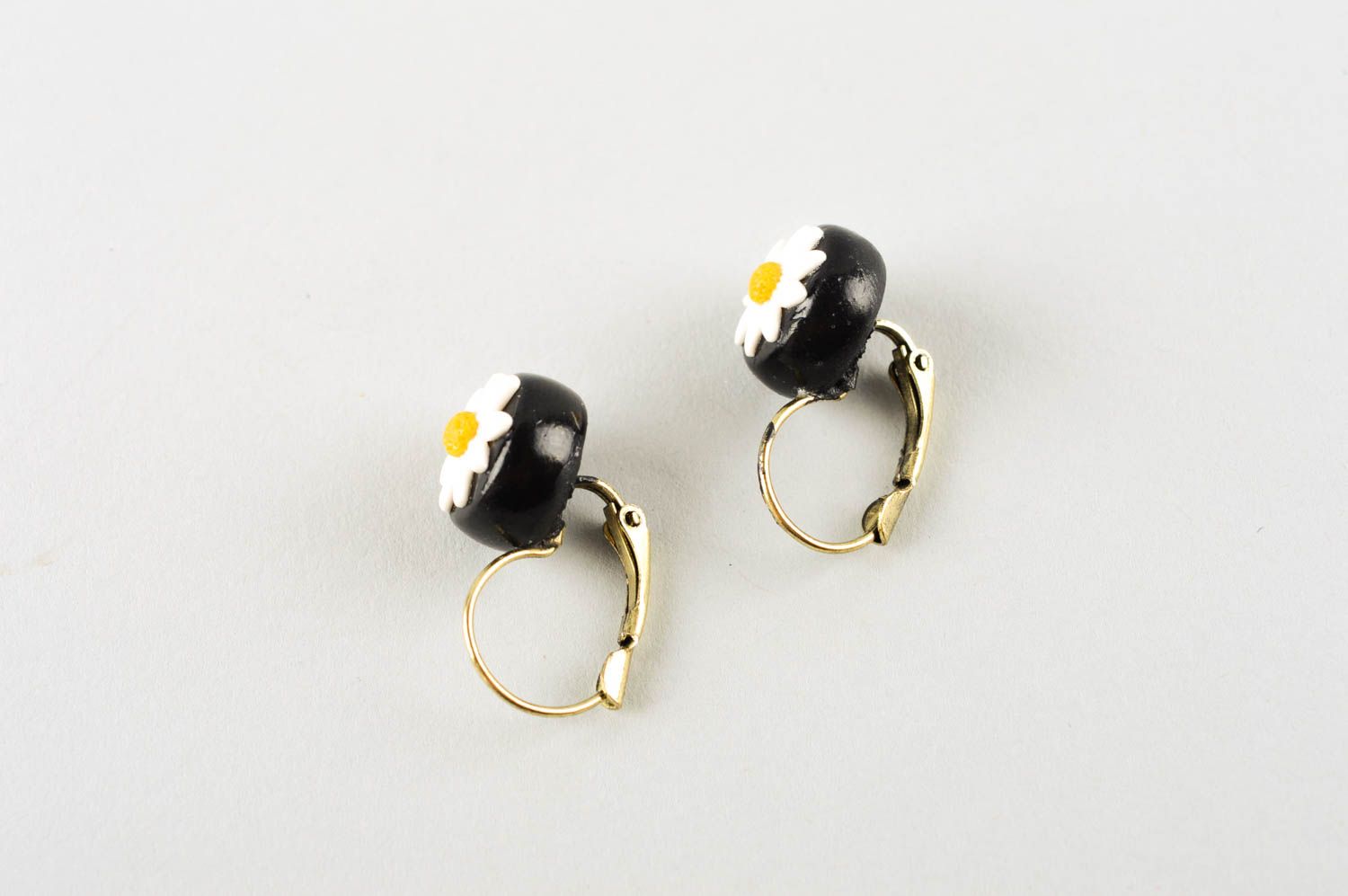 Handmade earrings polymer clay designer earrings flower jewelry gifts for girls photo 3