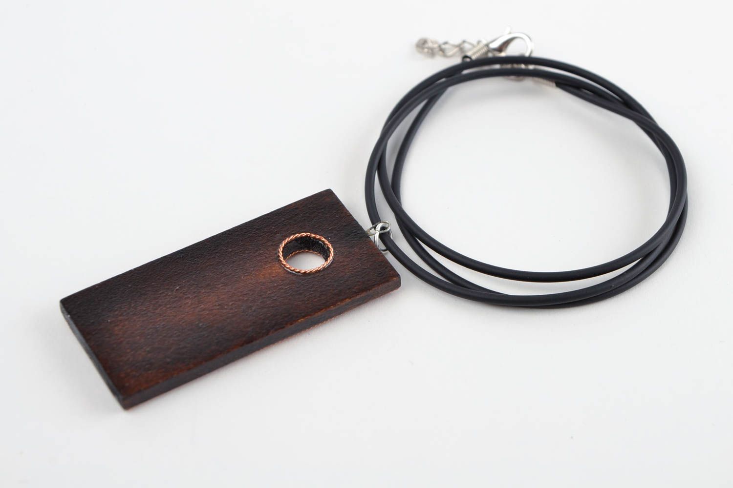 Halskette für Frauen Holzanhänger Schmuck Anhänger aus Holz Schmuck handgemacht foto 5