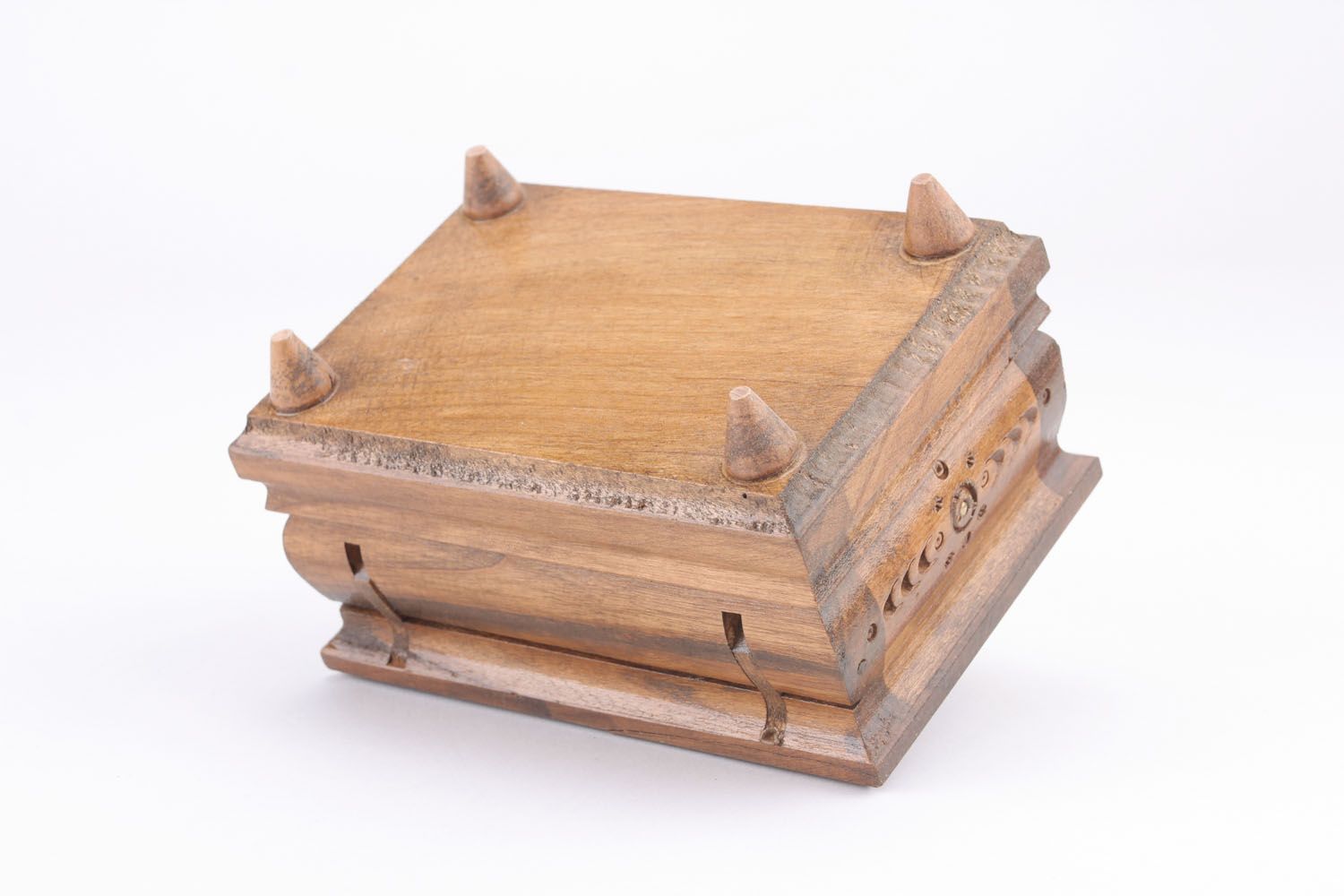 Caja de madera de noguera pequeña foto 2