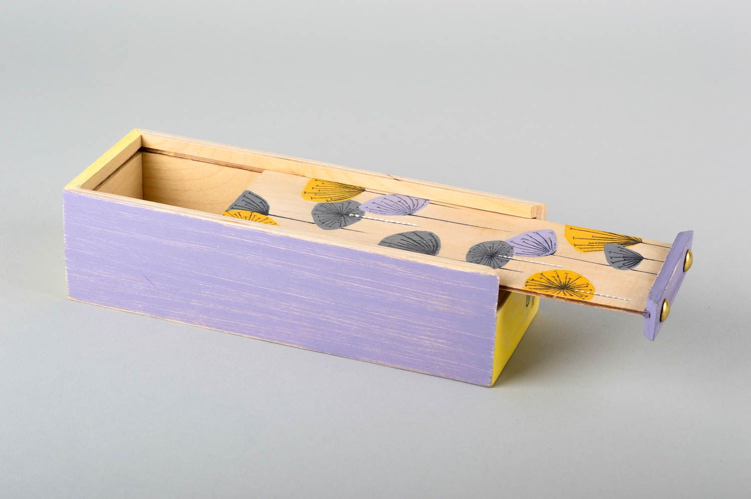 Handmade designer jewelry box stylish wooden jewelry box cute box with flowers photo 1