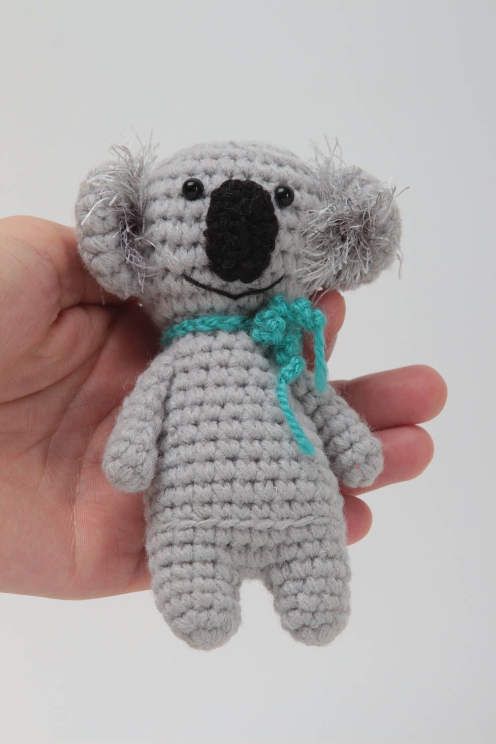 Handmade koala soft toy designer crocheted toy for children unique decoration photo 4