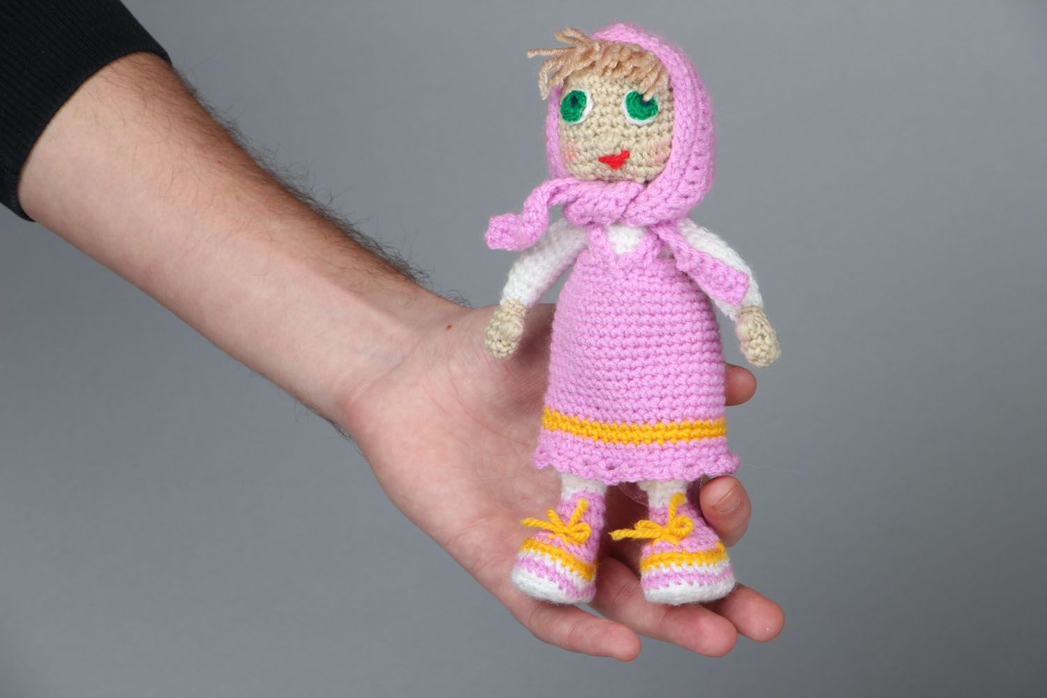 Handmade crochet doll photo 4