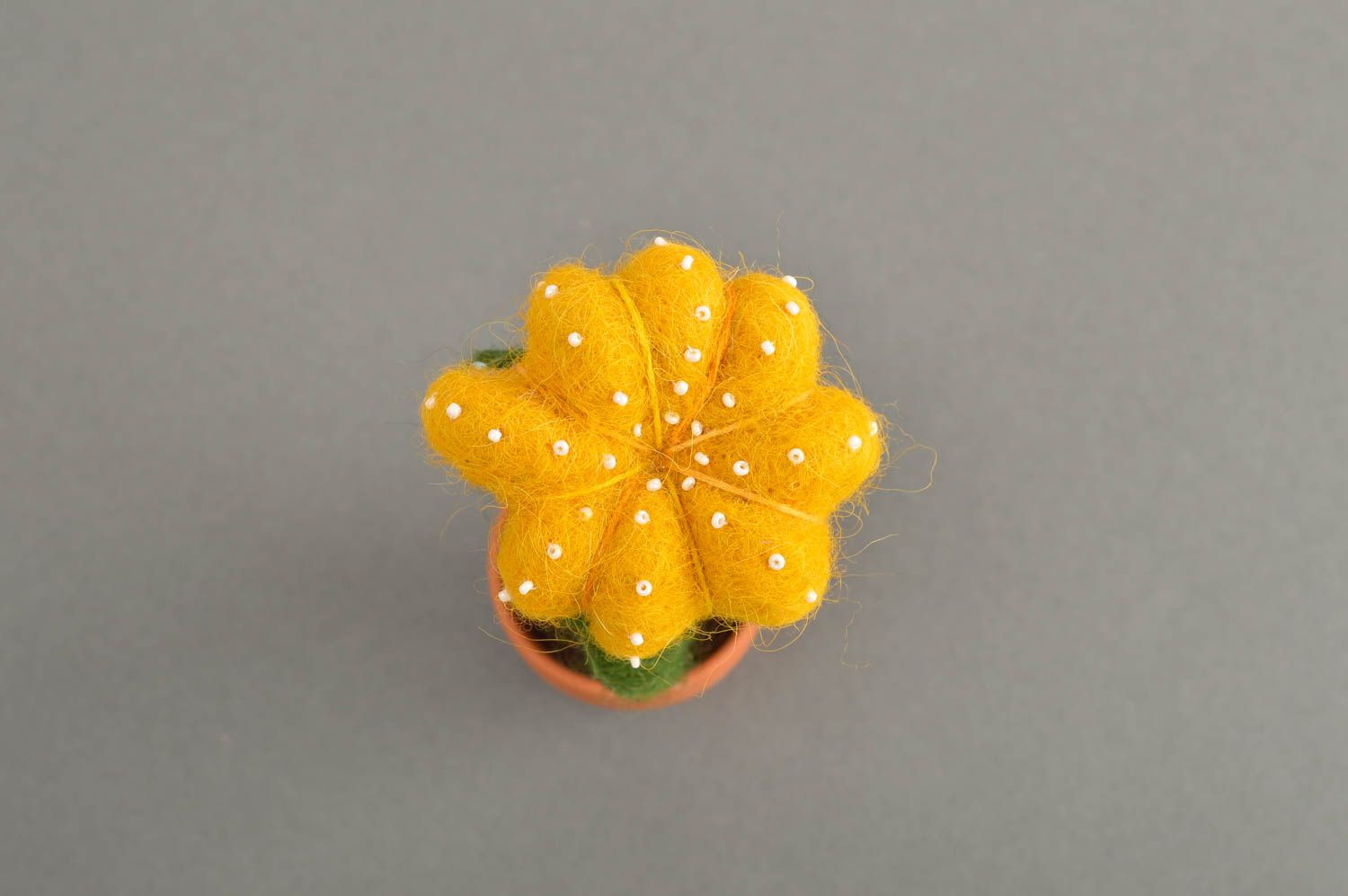 Plüsch Kaktus handmade künstliche Pflanze im Blumentopf Deko für Wohnung foto 4