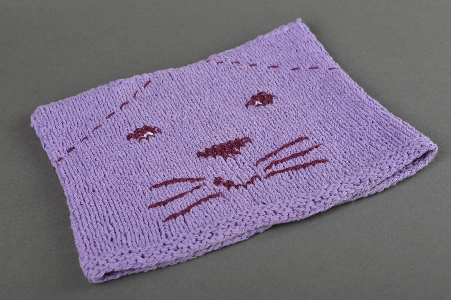 Gorro hecho a mano de color lila ropa infantil regalo original para niños foto 5