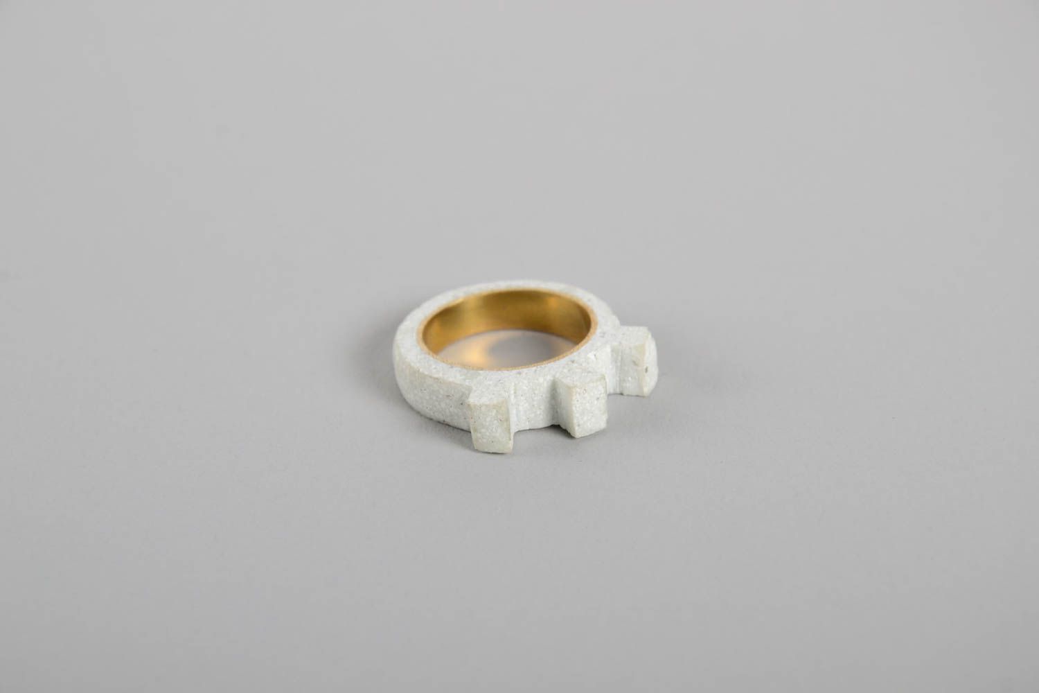 Массивная бижутерия кольцо ручной работы оригинальное женское кольцо  с зубцами фото 5