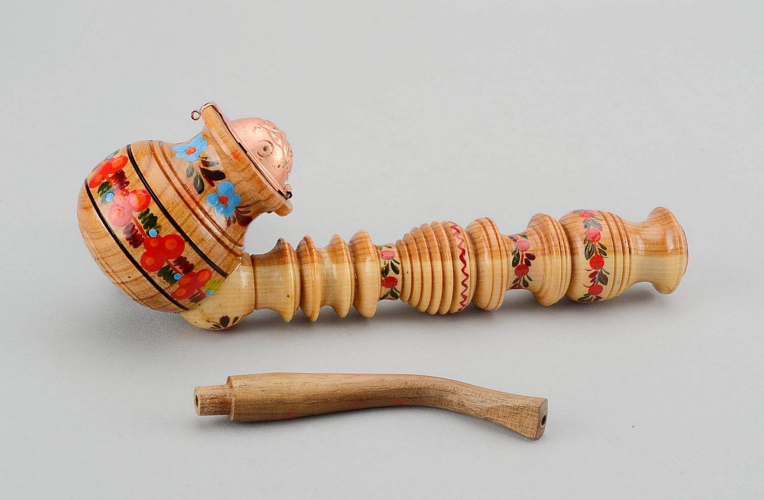 Pipa decorativa fatta a mano di legno oggetti da collezione pipa da uomo
 foto 4