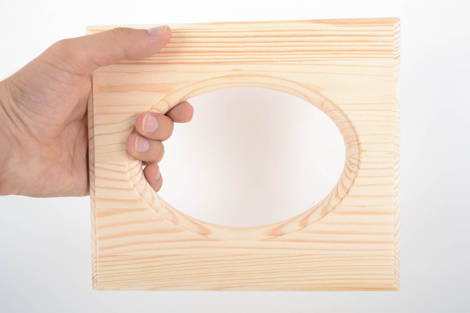 Unusual handmade designer pine wood blank photo frame for painting DIY photo 5
