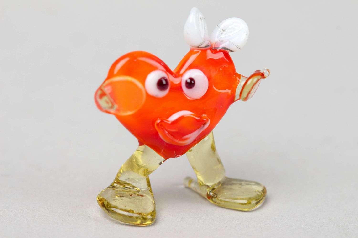 Funny lampwork glass figurine Heart photo 1