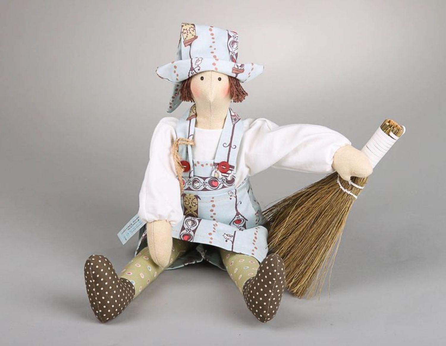 Doll Brownie with a broom photo 4