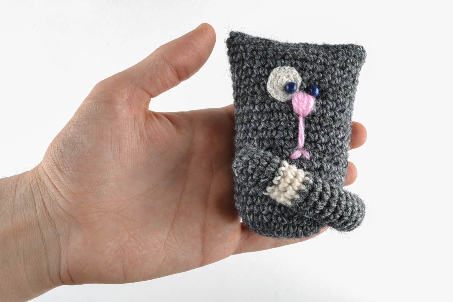 Giocattolo a maglia fatto a mano pupazzo da bambini a forma di gattino foto 5