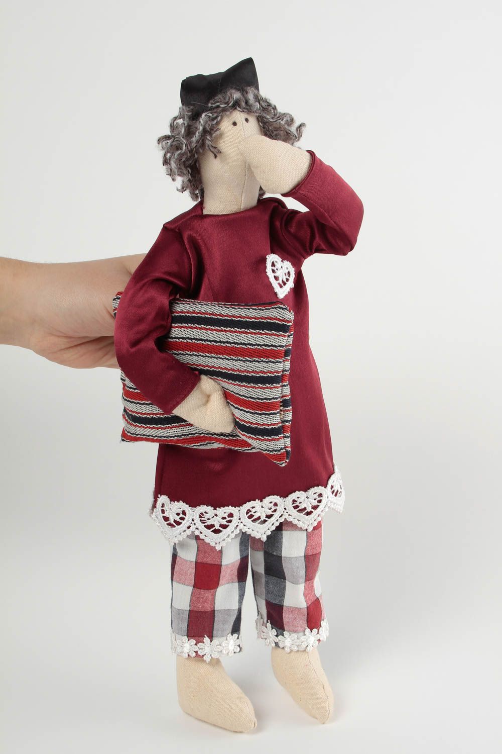 Puppe handgemacht Puppe aus Stoff Wohnung Deko Haus Deko ungewöhnlich stilvoll foto 1
