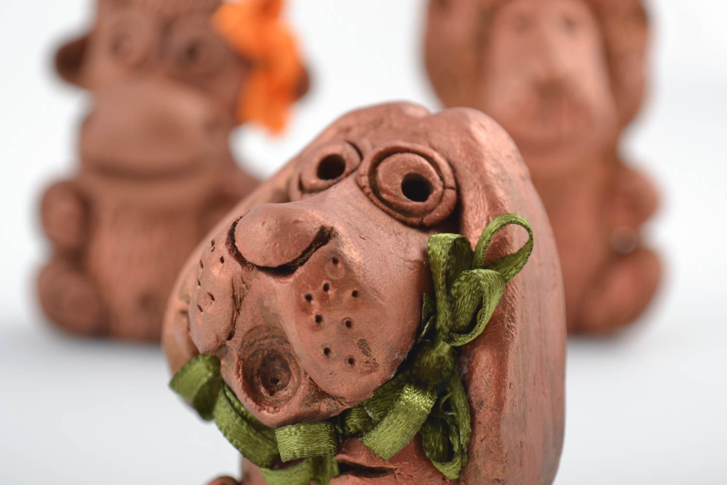Глиняные статуэтки фигурки животных ручной работы декоративные глиняные фигурки фото 2
