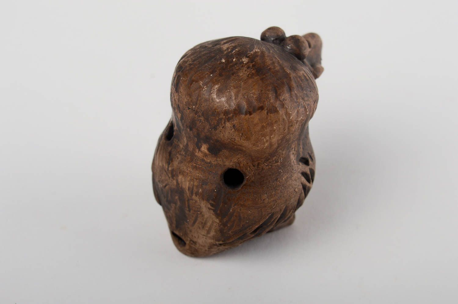 Глиняная игрушка ручной работы свистулька из глины птица керамическая свистулька фото 4