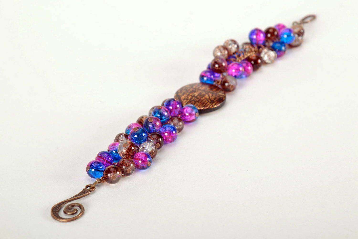Handmade bracelet made from multi-colored beads photo 4