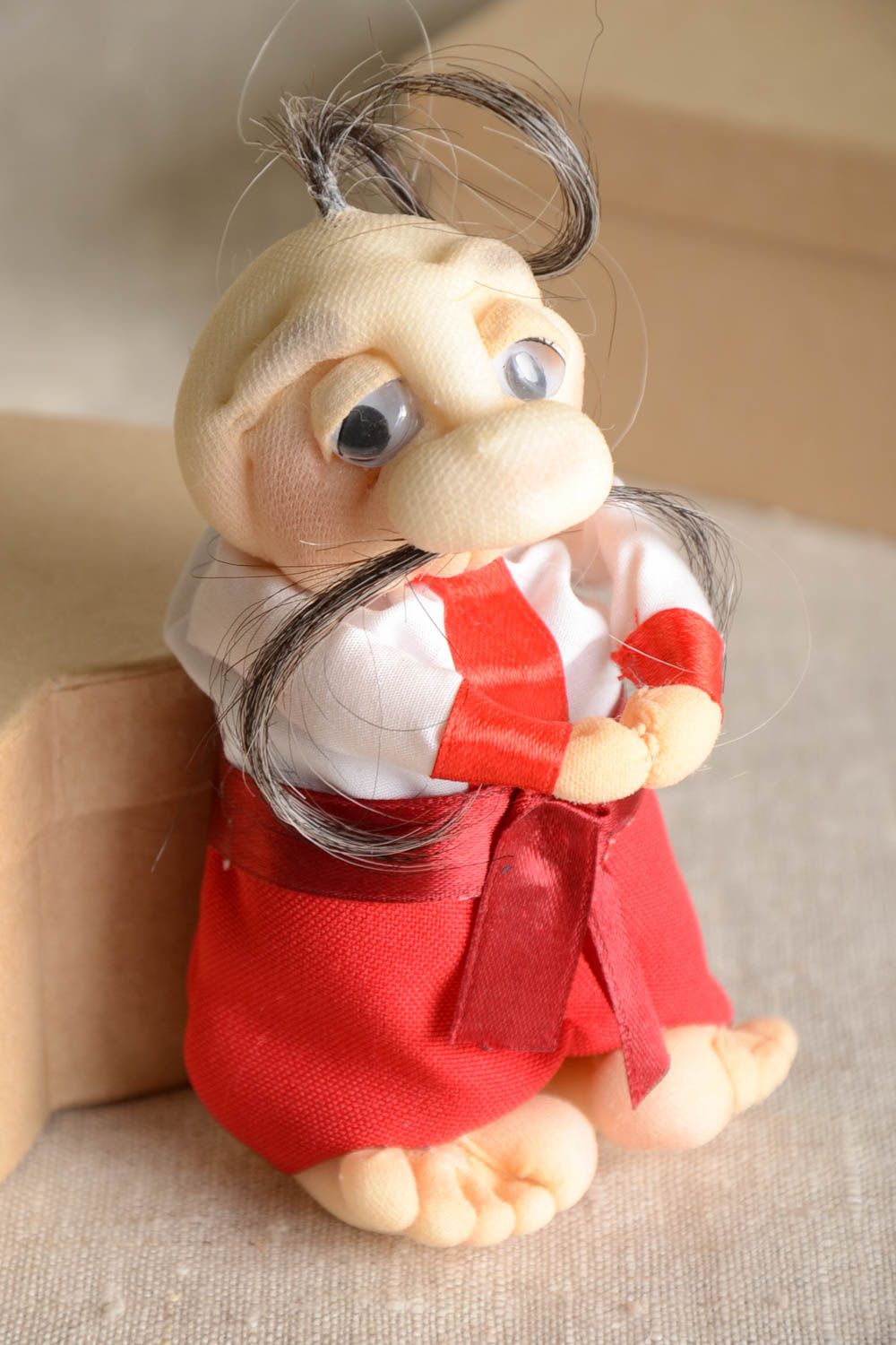 Авторская кукла игрушка ручной работы тряпичная кукла декор дома усатый казак фото 1