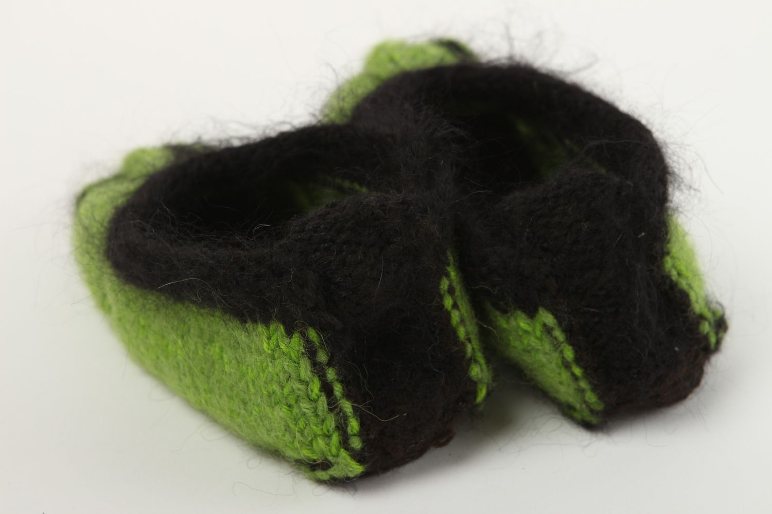 Zapatillas de lana artesanales marrones accesorio de mujer regalo original foto 3