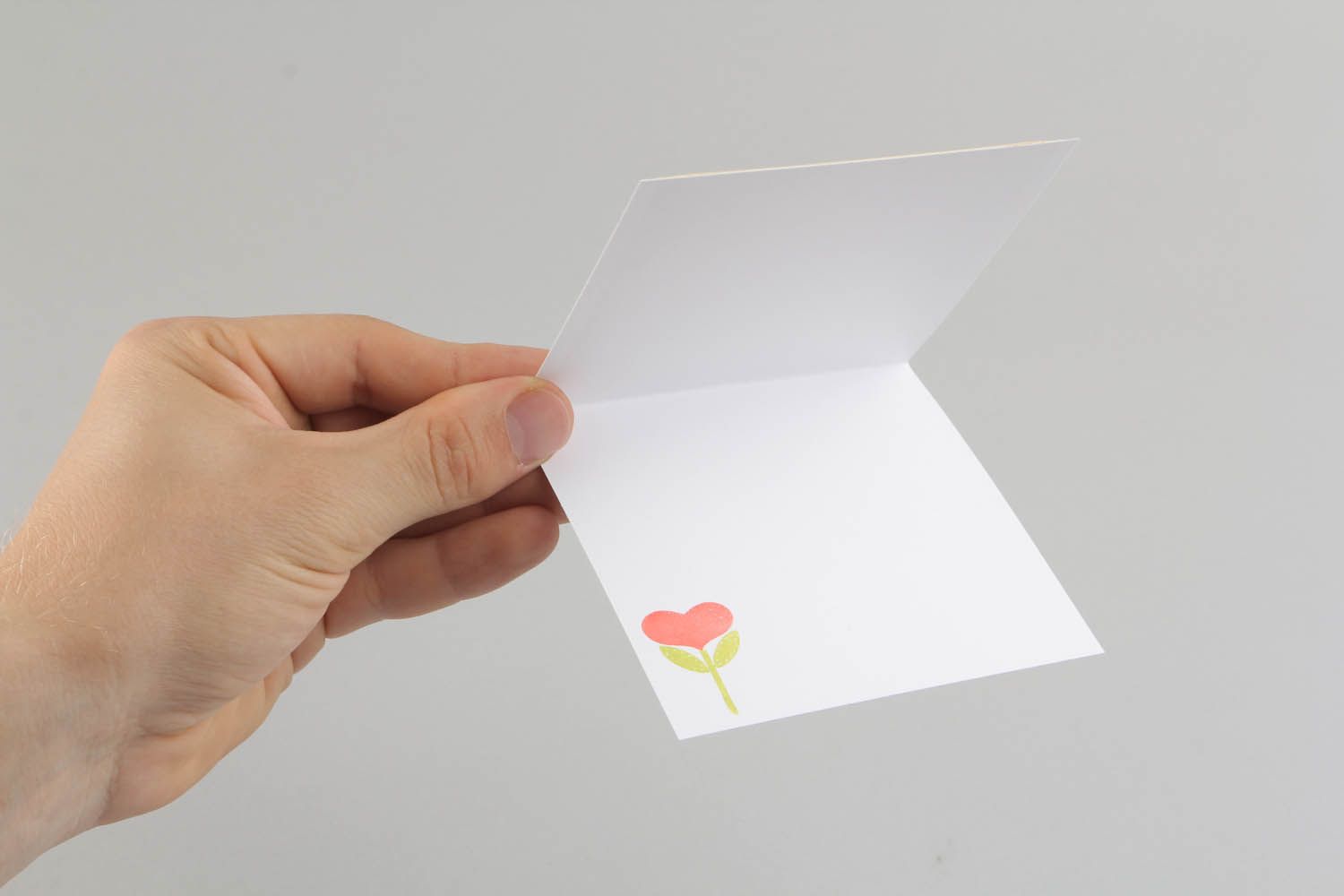Cartolina d'auguri fatta a mano in tecnica d'autore oggetto originale romantico foto 2