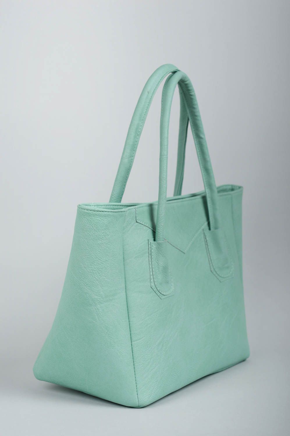 Tasche aus Kunstleder handmade Tasche für Frauen in Minzgrün Frauen Accessoire foto 2