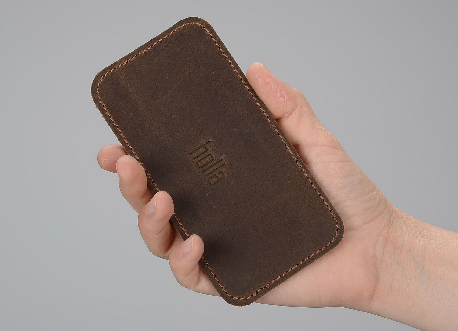 Sleeve for iPhone 4S/5S made of natural leather photo 4