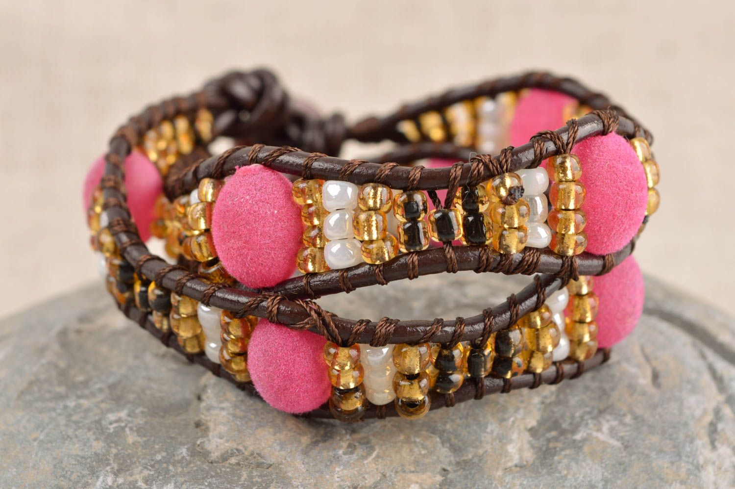 Handmade bracelet unusual jewelry beaded bracelet gift ideas designer jewelry photo 1