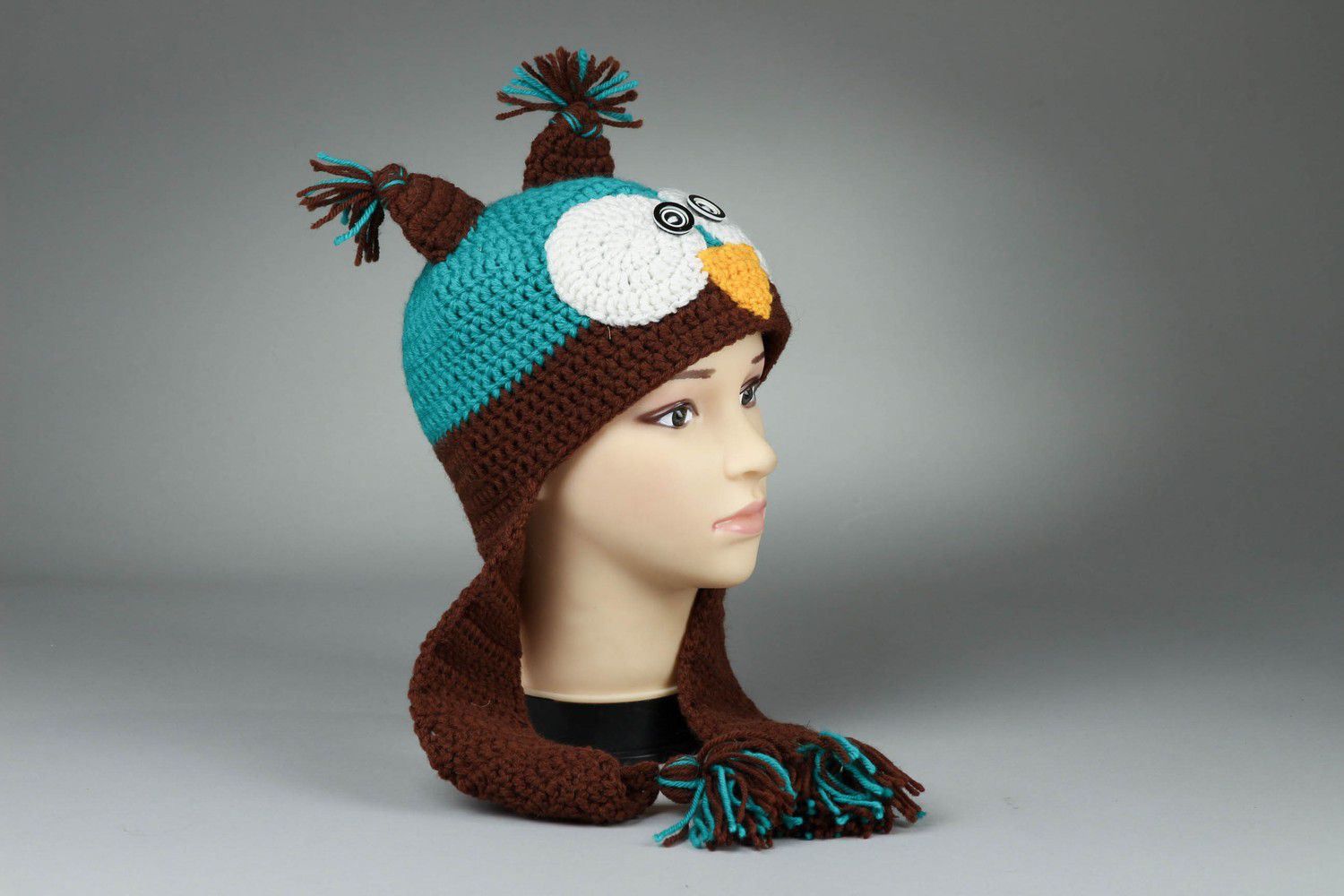Crochet hat Owl photo 1