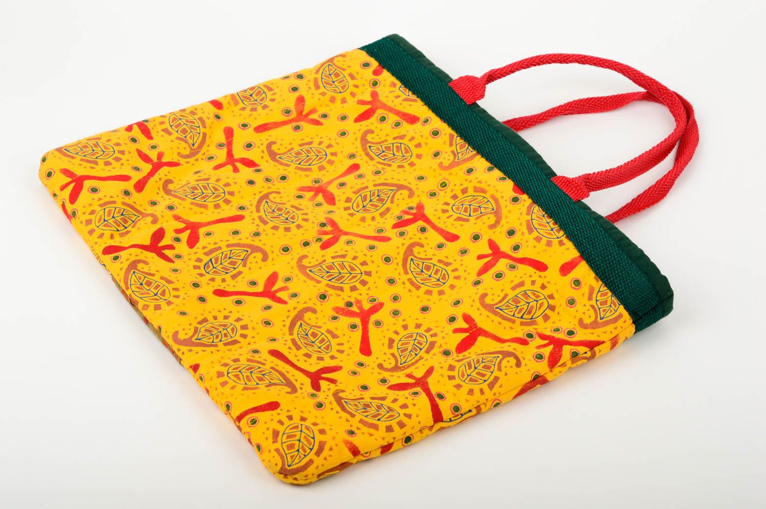 Beautiful handmade fabric bag textile shoulder bag design fashion accessories photo 4