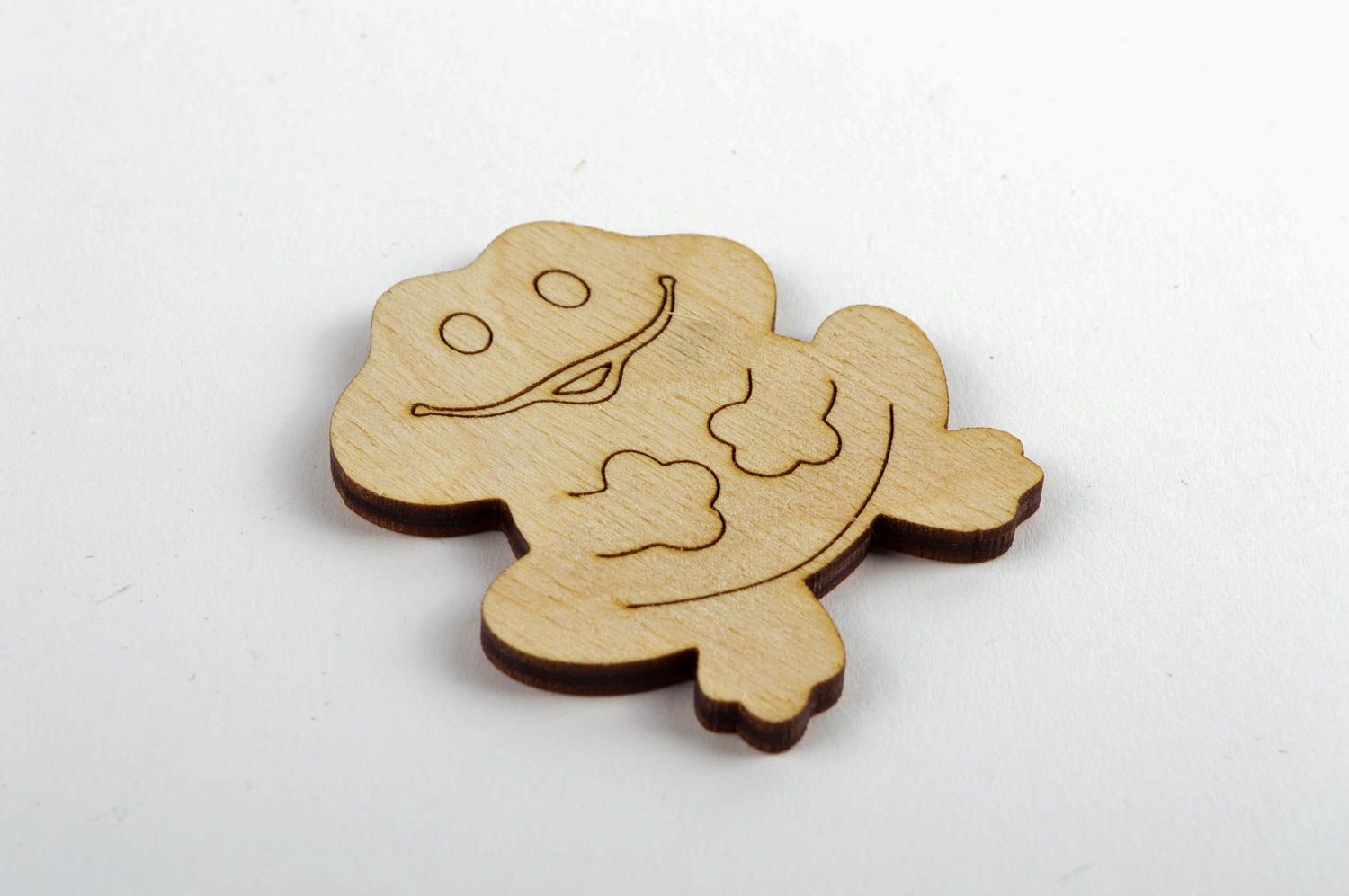 Forme en bois fait main Objet à peindre grenouille Loisirs créatifs original photo 3