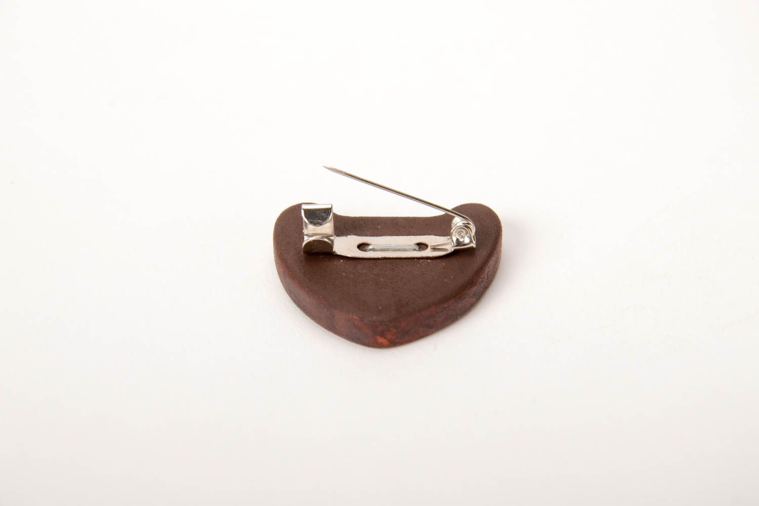 Handmade brooch designer accessories wooden brooch unusual gift for girl photo 3
