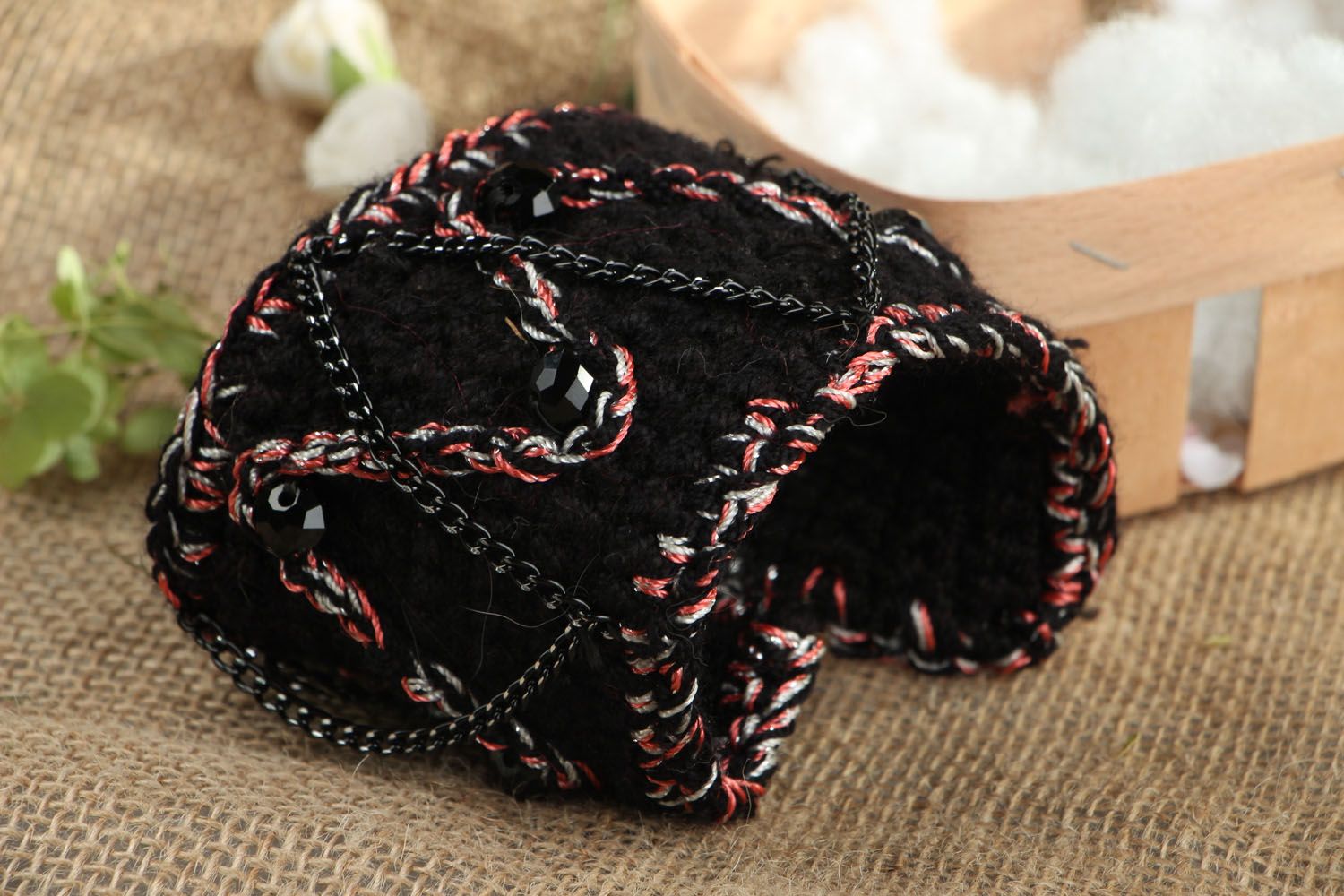 Wide crochet bracelet photo 5