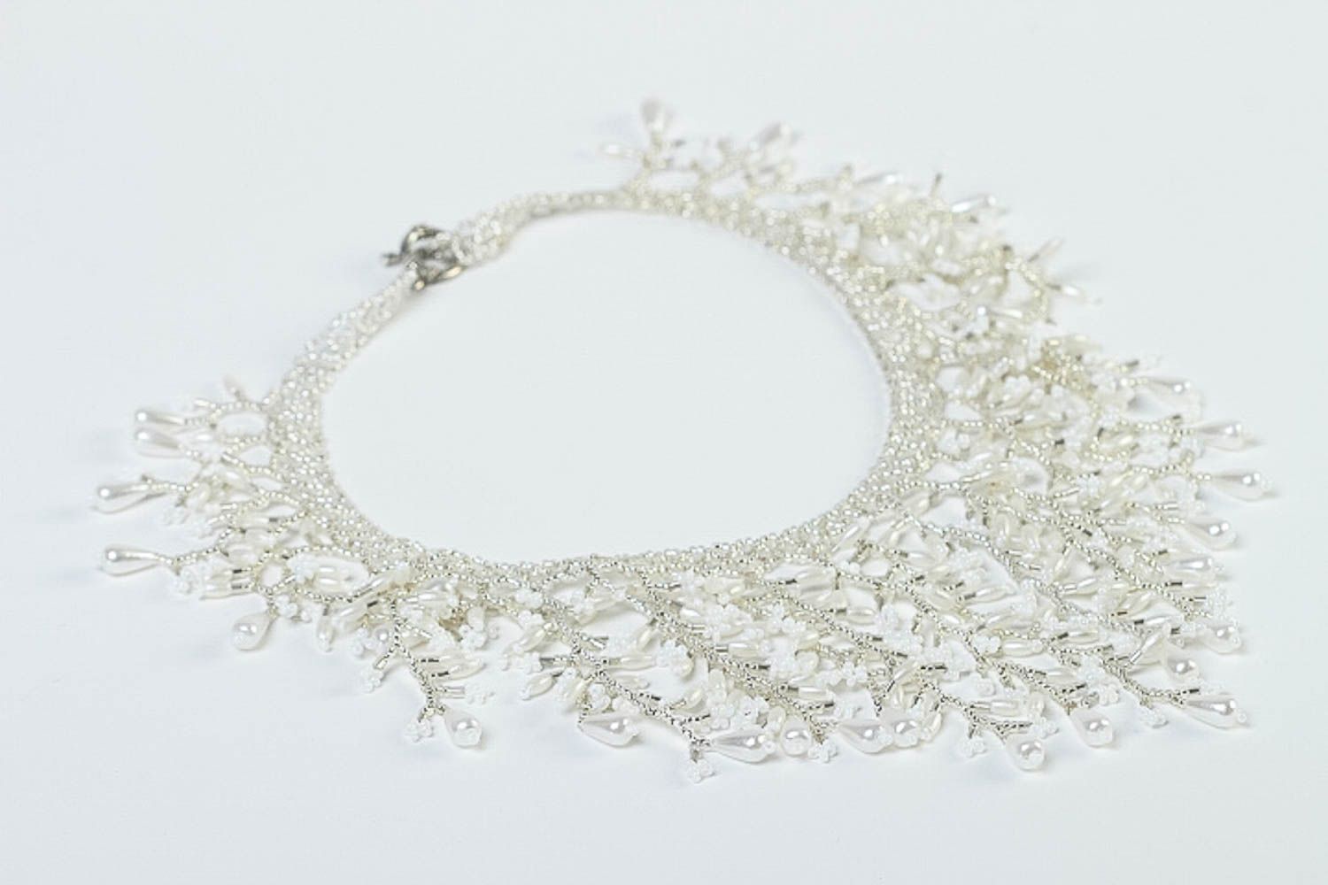 Beautiful handmade beaded necklace fashion accessories artisan jewelry photo 2