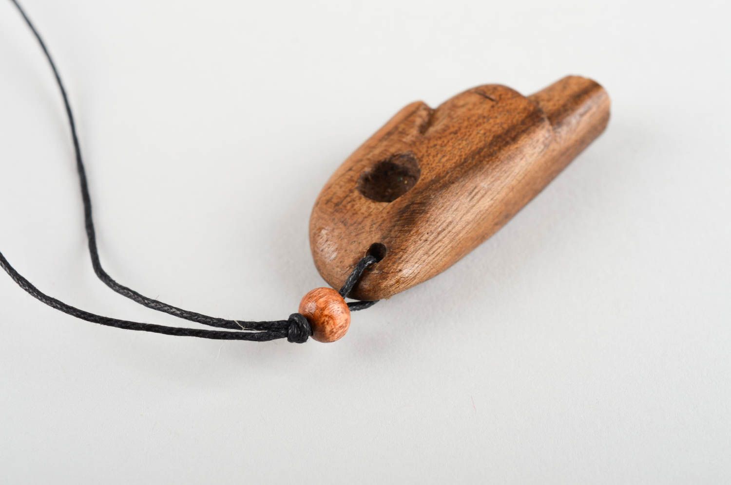Unusual handmade wooden pendant neck pendant wood craft costume jewelry photo 4